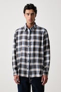 Armani Exchange сорочка чоловіча бавовняна блакитна клітинка XM003246 AF27113