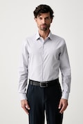 Calvin Klein koszula męska bawełniana z elastanem niebieska LV019EU153