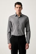 Calvin Klein koszula męska bawełniana z elastanem szara LV019EU153