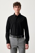 Calvin Klein koszula męska z bawełną czarna gładka LV04LH105G
