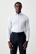 United Colors of Benetton πουκάμισο ανδρικό με βαμβάκι μπλε απλό 58YAUQ07E