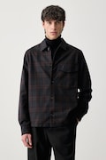 Fred Perry koszula męska bawełniana granatowa w kratkę M3321