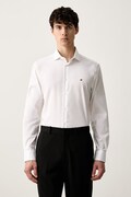 Tommy Hilfiger srajca moška z bombažem bela enobarvna MW0MW43122