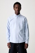 Carhartt WIP L/S C-Logo shirt cotton Men's blue plain I030799