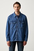 Levi's koszula męska jeansowa WALLER RELAX niebieska z efektem sprania 0086H