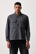 Levi's koszula męska jeansowa WALLER RELAX szara z efektem sprania 0086H