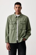 Levi's koszula męska jeansowa WALLER RELAX zielona z efektem sprania 0086H