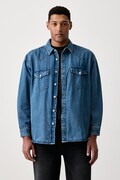 Levi's πουκάμισο ανδρικό ντένιμ DENAMORE WESTERN μπλε 0085T
