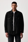 Levi's πουκάμισο ανδρικό ντένιμ DENAMORE WESTERN μαύρο 0085T