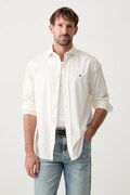 Tommy Hilfiger košile pánská bavlněná béžová hladká MW0MW43298