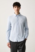 Tommy Hilfiger koszula męska bawełniana niebieska gładka MW0MW44336