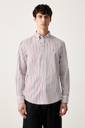 Tommy Hilfiger košeľa pánska bavlnená červená MW0MW43315