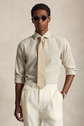 Polo Ralph Lauren koszula męska z bawełną beżowa gładka 710B22592