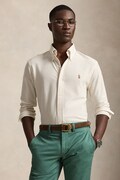 Polo Ralph Lauren koszula męska bawełniana beżowa w paski 710B25852