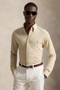 Polo Ralph Lauren Πουκάμισο oxford ανδρικό βαμβακερό μπεζ απλό 710P03967