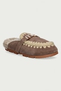 Mou kapcie damskie zamszowe Winter Bio Slide Logo beżowe MU.FW431000A