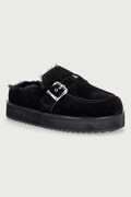 Patrizia Pepe kapcie damskie zamszowe czarne 2Z0004 L033 FB30