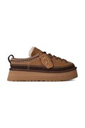 UGG παντόφλες γυναικείες σουέτ W Heritage Lace-Up Slipper καφέ 1180361.CHE