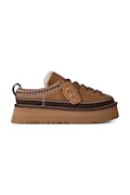 UGG παντόφλες γυναικείες σουέτ W Heritage Lace-Up Slipper καφέ 1180361.CHE