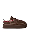 UGG παντόφλες γυναικείες σουέτ W Heritage Lace-Up Slipper καφέ 1180361.BCDR