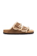 Birkenstock šľapky dámske semišové Arizona Shearling Suede Leather hnedé 1033169