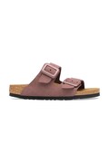 Birkenstock klapki damskie zamszowe Arizona Suede Cushion Buckle różowe 1033103