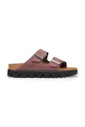 Birkenstock papuci pentru femei, din piele întoarsă Arizona Chunky Suede Leather roz 1033081