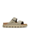 Birkenstock x Papillio жіночі замшеві шльопанці Arizona Chunky Suede Leather бежеві 1032996