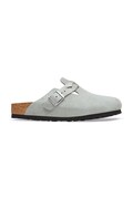Birkenstock klapki mules damskie zamszowe Boston Braided Suede Leather niebieskie 1032933