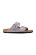 Birkenstock klapki damskie skórzane Arizona Big Buckle Natural Leather Patent fioletowe 1032919