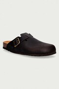 Scholl σαγιονάρες mules Ανδρικές δερμάτινες OLIVIER καφέ F324081019