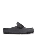 Birkenstock natikače mules od brušene kože Naples Wrapped double stitch Mixed Leather sive 1032417