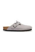Birkenstock klapki mules zamszowe Boston Suede Leather fioletowe 1032695