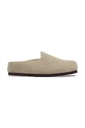 Birkenstock капці замшеві Amsterdam Wrapped Suede Leather бежеві 1032516