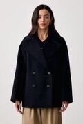 Weekend Max Mara płaszcz damski wełniany WKDALPE granatowy 2625086032600