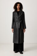 Weekend Max Mara płaszcz damski z wełną WKDBRONTE szary 2625016112600