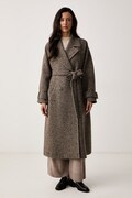 Weekend Max Mara płaszcz damski wełniany WKDTEMA brązowy 2625016042600