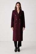 Tommy Hilfiger cappotto elegante da donna con lana granata WW0WW51525