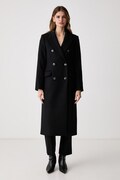 Tommy Hilfiger cappotto elegante da donna con lana nero WW0WW51525