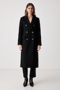 Tommy Hilfiger cappotto elegante da donna con lana nero WW0WW51525