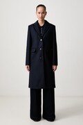 Tommy Hilfiger elegantní kabát dámský s vlnou námořnický modrý WW0WW51106