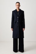 Tommy Hilfiger elegantní kabát dámský s vlnou námořnický modrý WW0WW51106