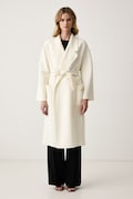 Elisabetta Franchi płaszcz damski wełniany beżowy CP01D66E2