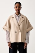 Weekend Max Mara krótki płaszcz damski wełniany WKDNEO beżowy 2625086031600