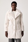 Guess płaszcz ze sztucznego futra damski SOPHY beżowy W6BL19 W3752