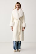 Marciano by Guess płaszcz damski z wełną NEW LILIANA beżowy G6BL04 W4335