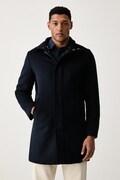 Guess płaszcz męski z dodatkiem wełny granatowy M6BL31 W4143