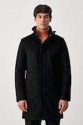 Guess płaszcz męski z dodatkiem wełny czarny M6BL31 W4143