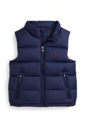 Polo Ralph Lauren smanicato in piumino per bambini blu navy 322969863002