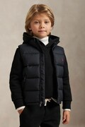 Polo Ralph Lauren smanicato in piumino per bambini nero 322969863001